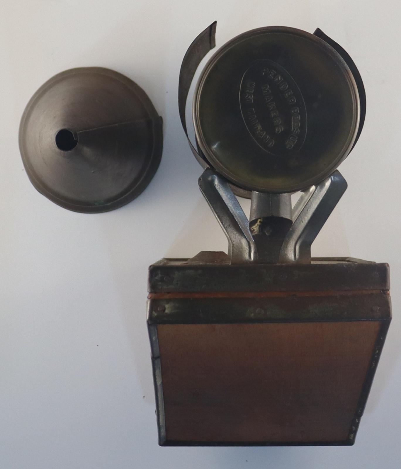 Back view of Bee Hive Smoker with funnel off