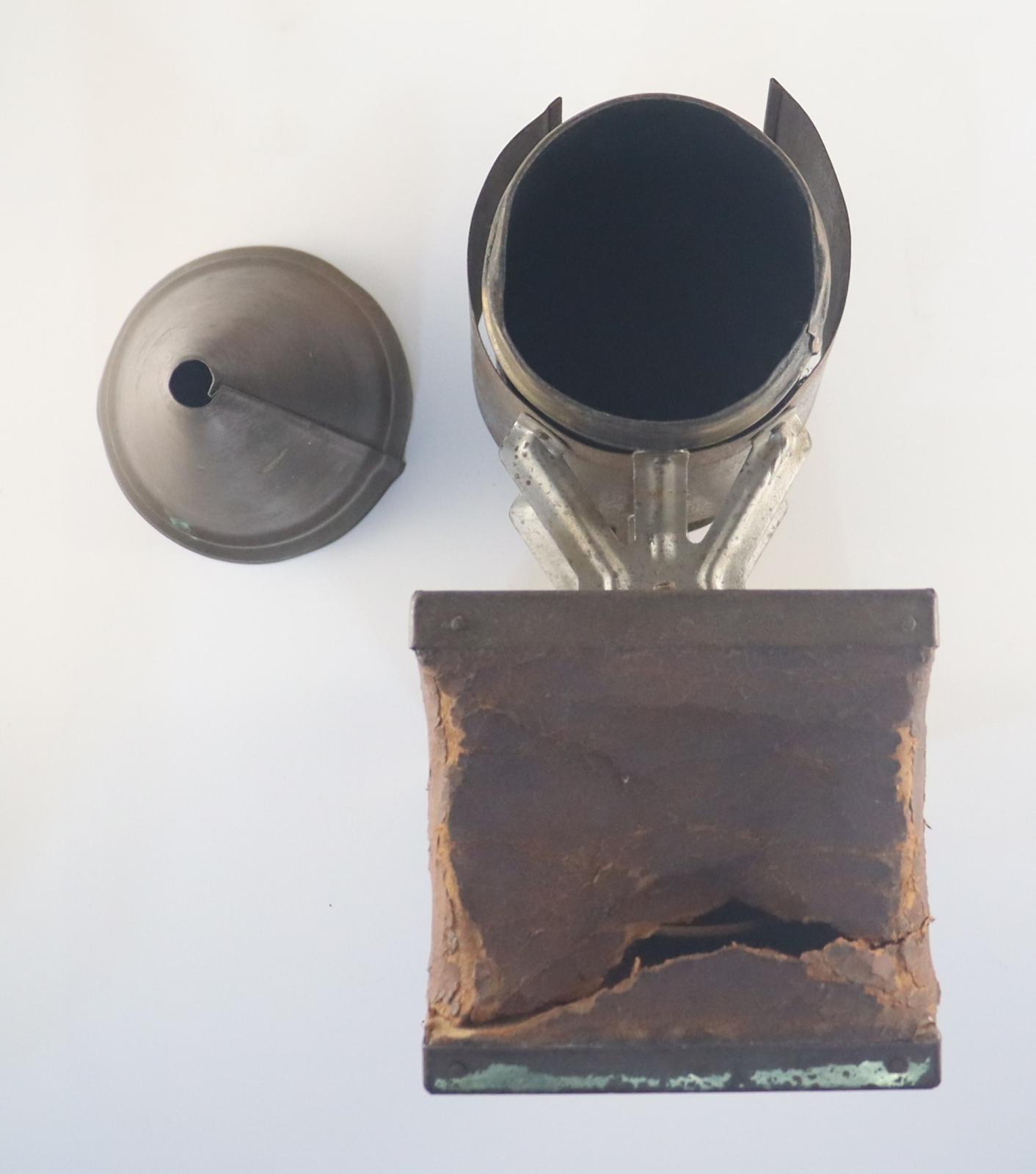 Front view of Bee Hive Smoker with funnel off