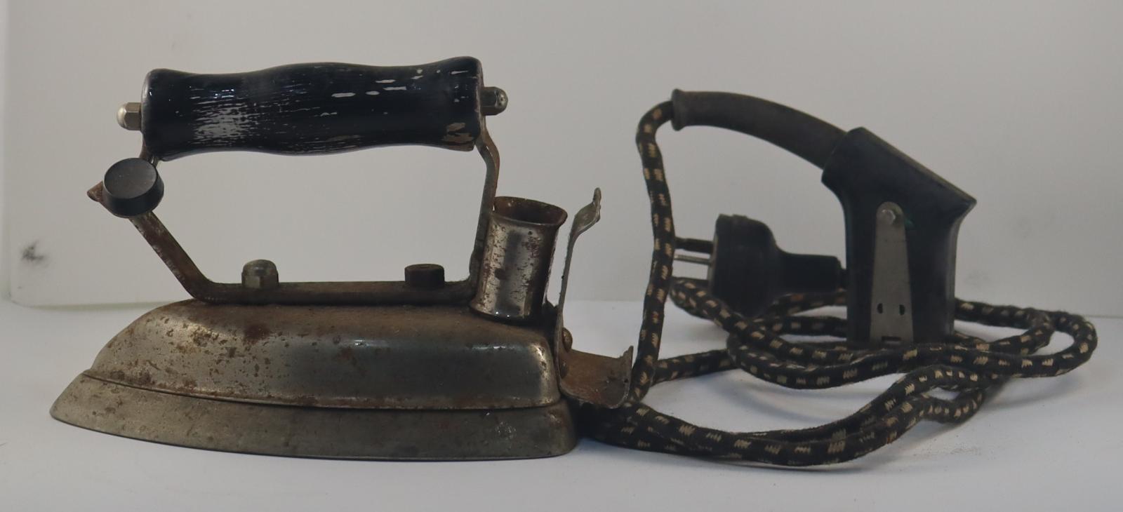 Side view of Electric Iron and Cord