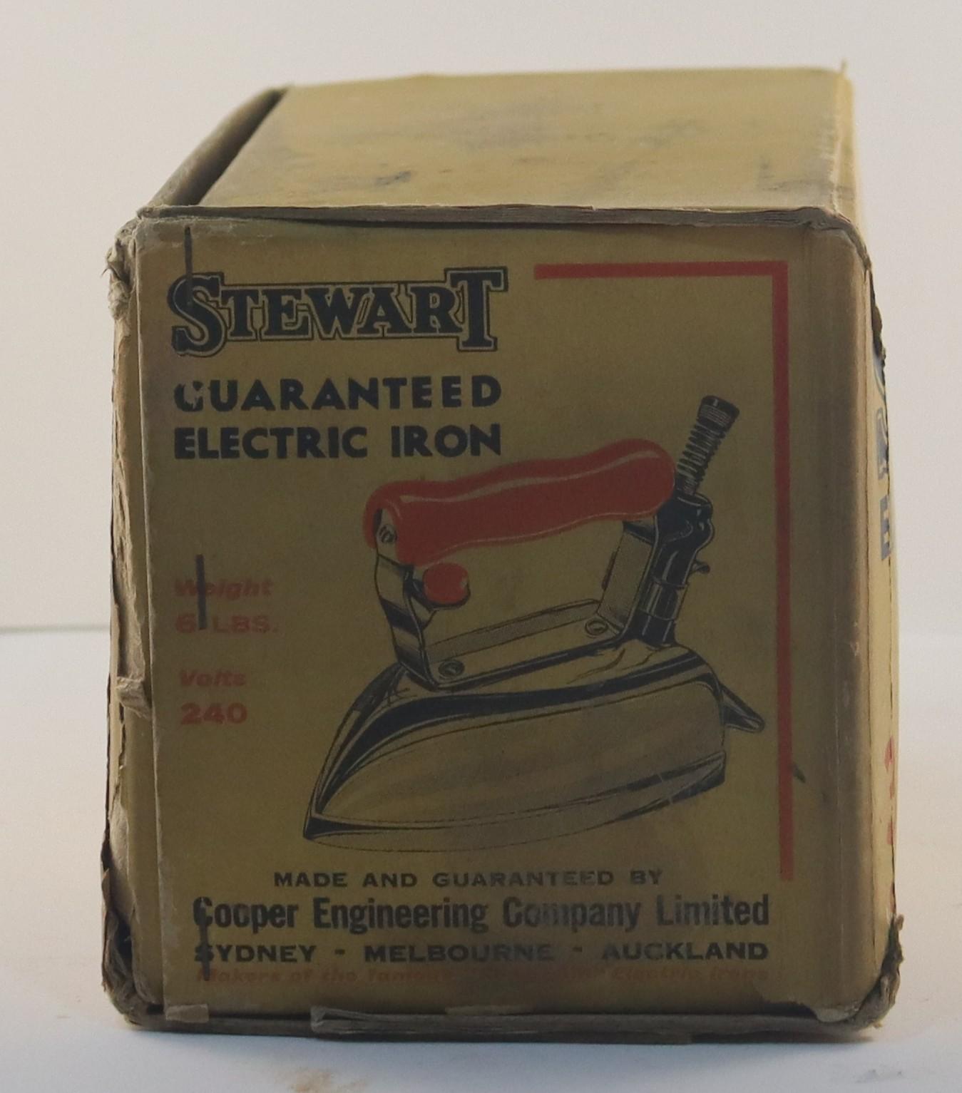 End view of Stewart Electric Iron Box