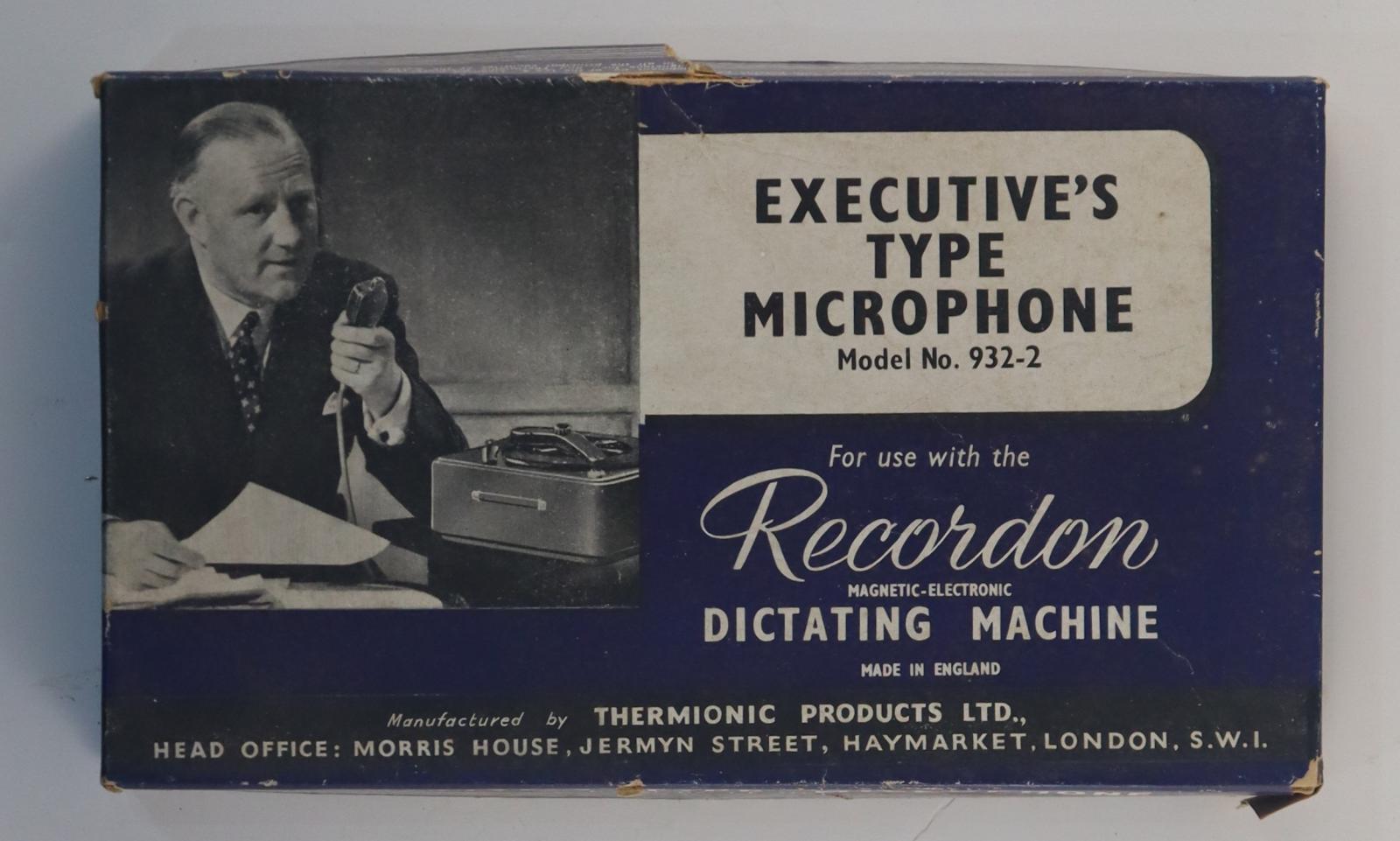 Top view of Executive's Type Microphone Box
