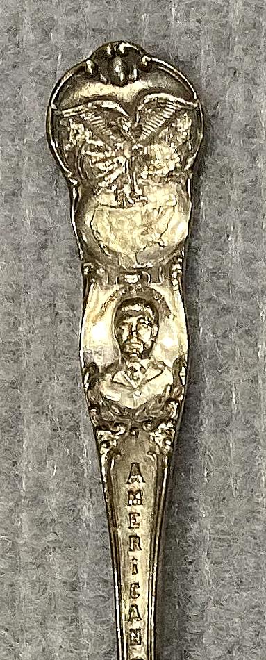 Close-up of front of spoon handle