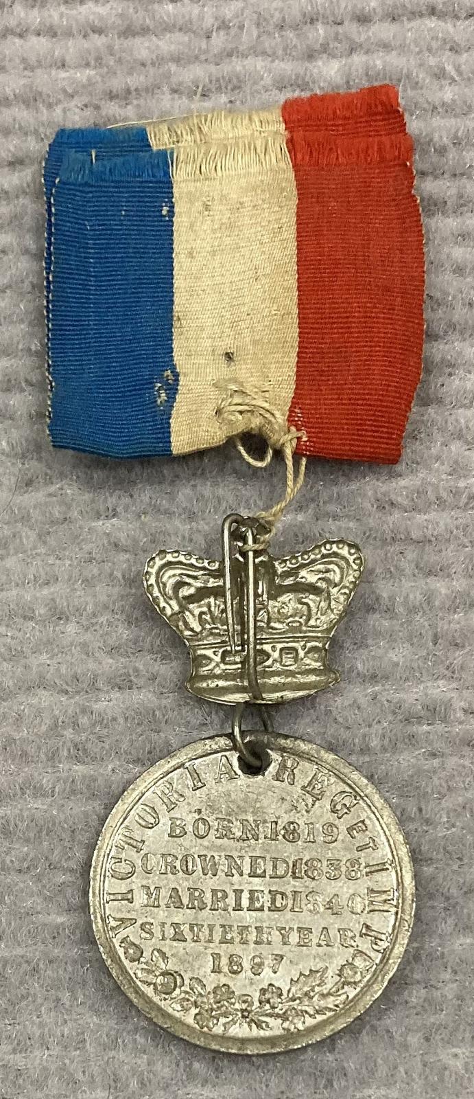 Reverse of 1897 Queen Victoria Diamond Jubilee medallion