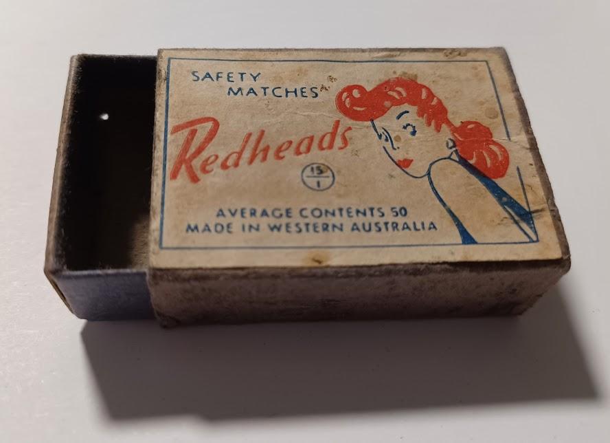 Redheads matchbox - redheaded woman
