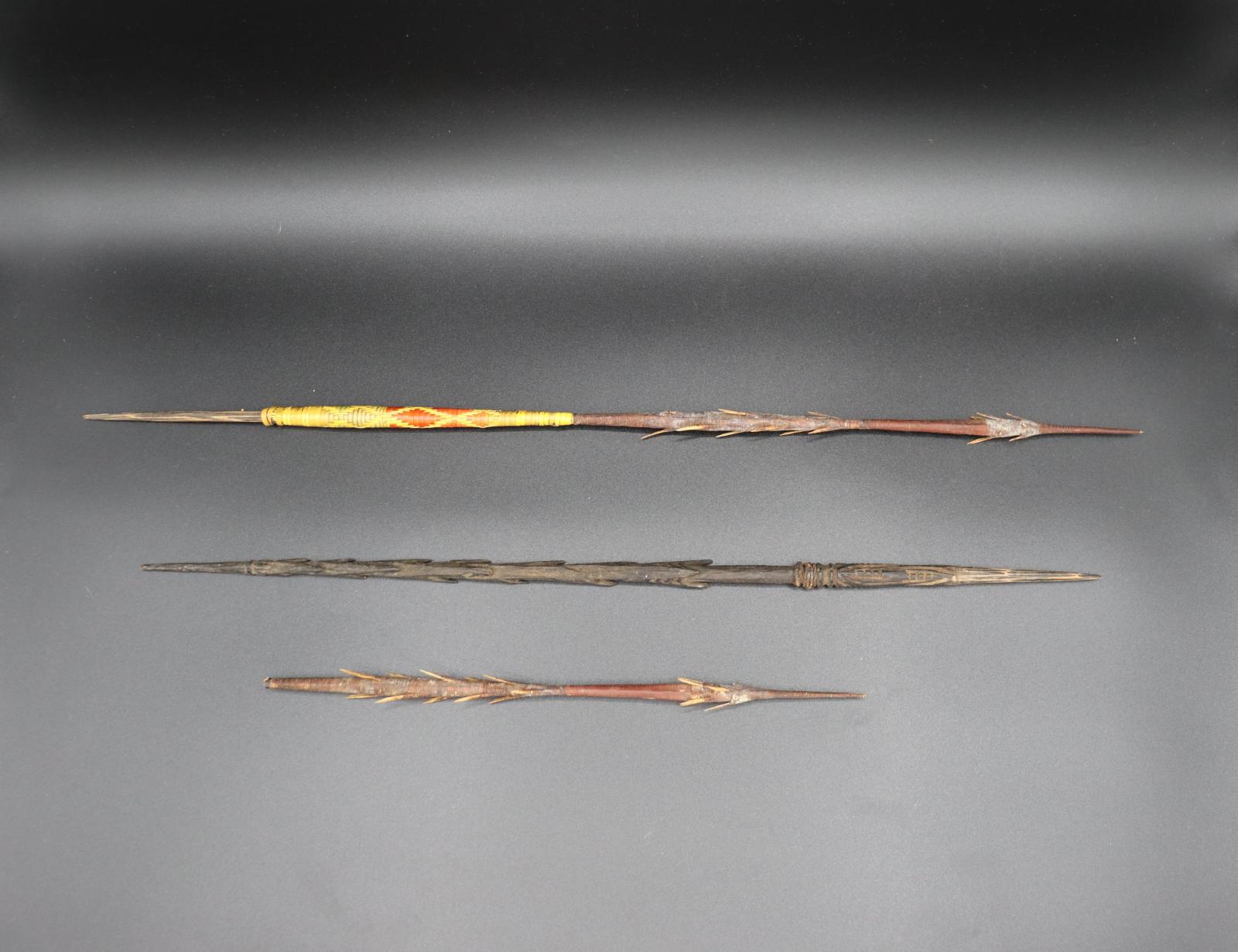 3 Barbed, edged weapons from the Trobriand Islands in Papua New Guinea