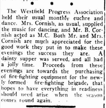 Newspaper article South Western Advertiser promoting new bush fire brigade 1943.
