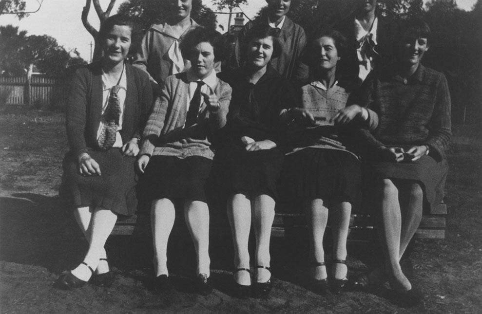 Women Sitting On A Bench - Claremont Teachers College