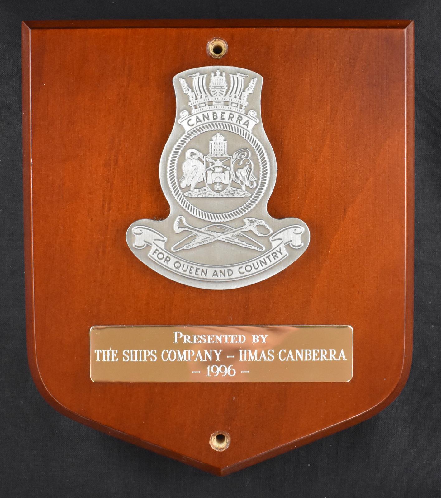 HMAS Canberra Plaque Front