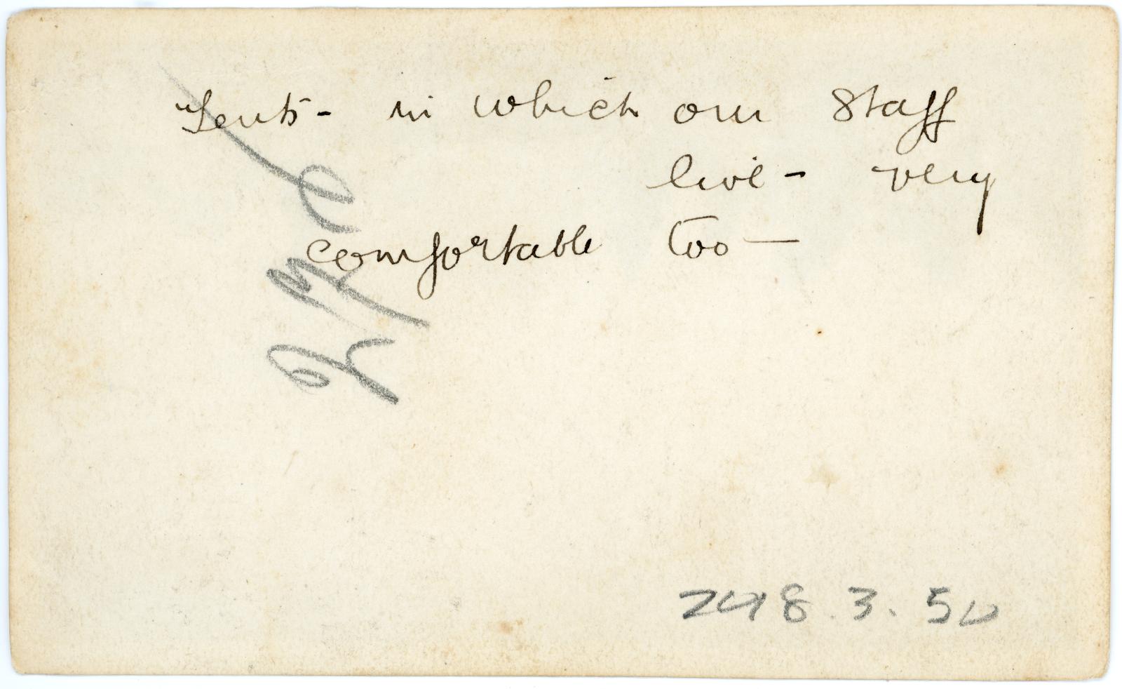 Rear view showing inscription.