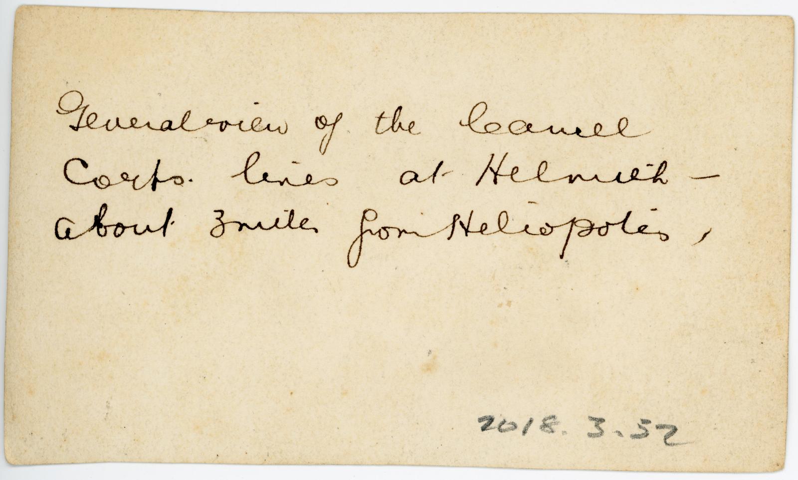 Rear view showing inscription.