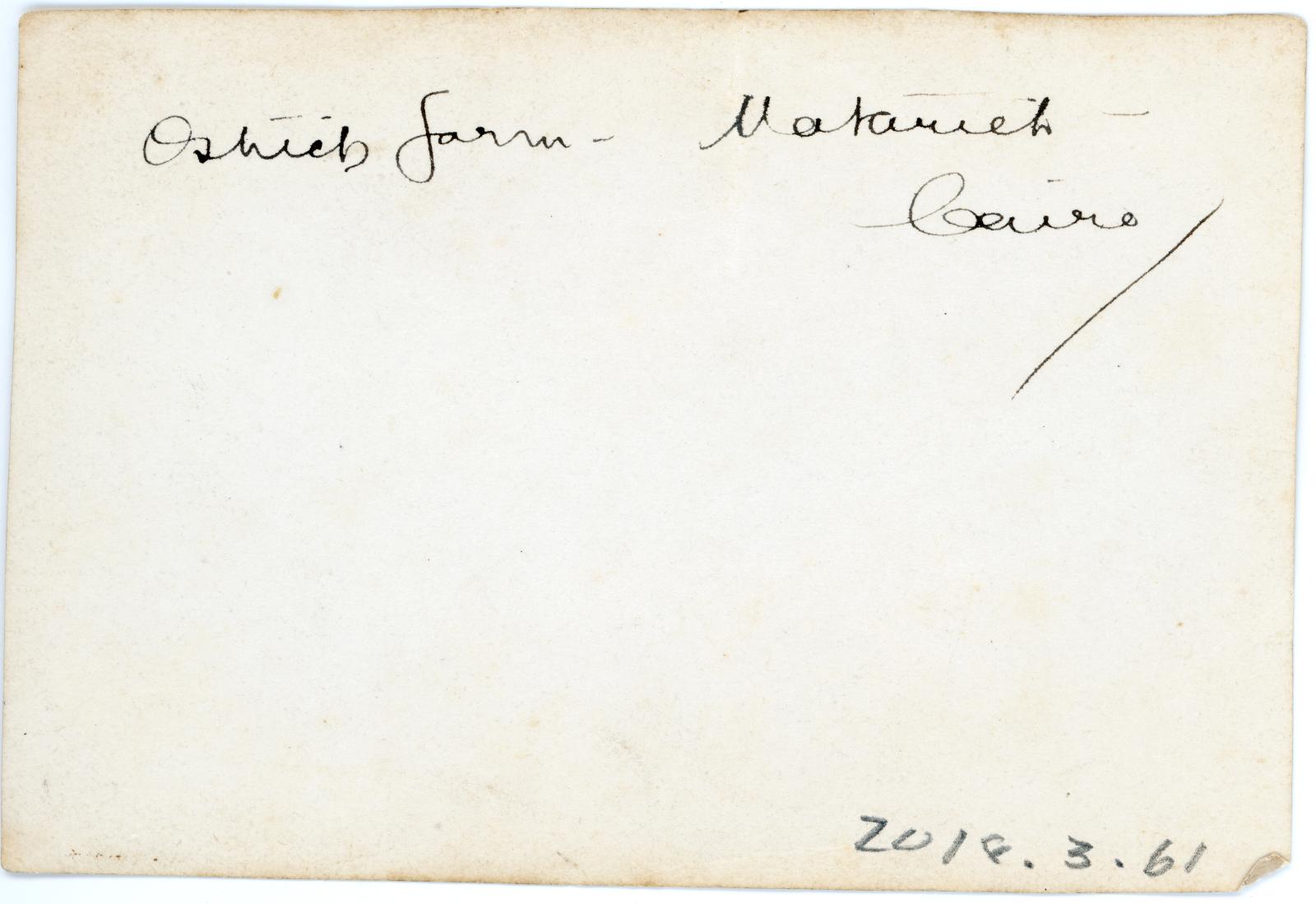Rear view showing inscription.