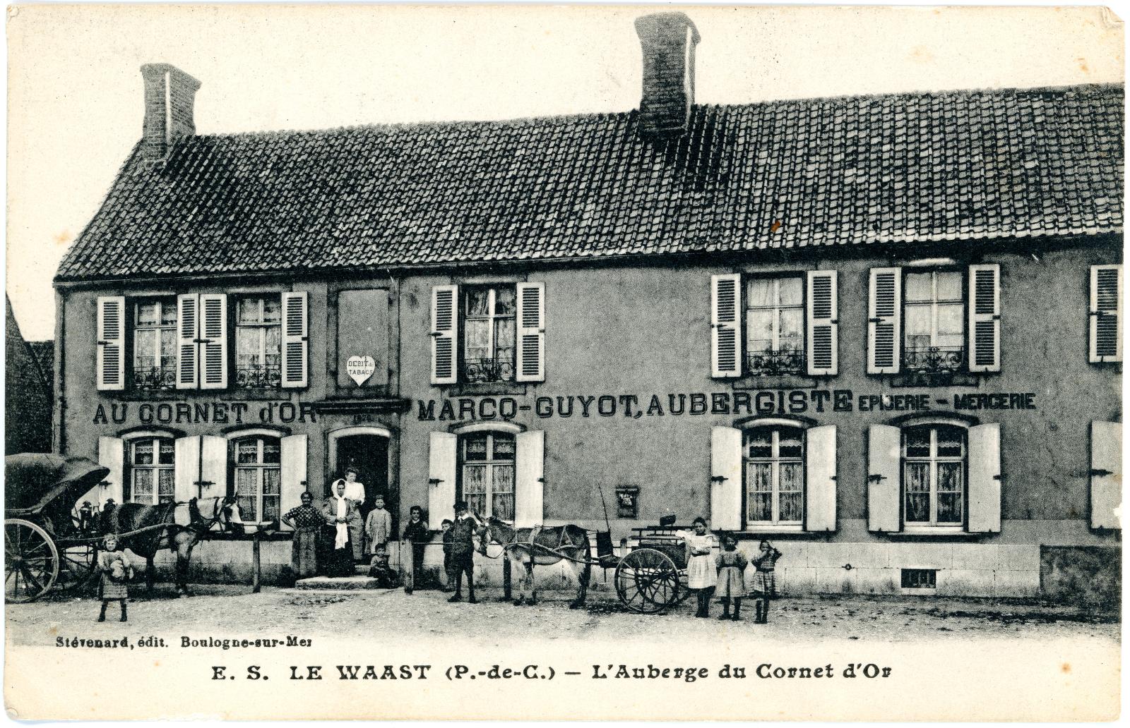 First World War Postcard ‘L’Auberge du Cornet d’Or’ sent from Pte. Edward Charles MOUCHEMORE, 6351