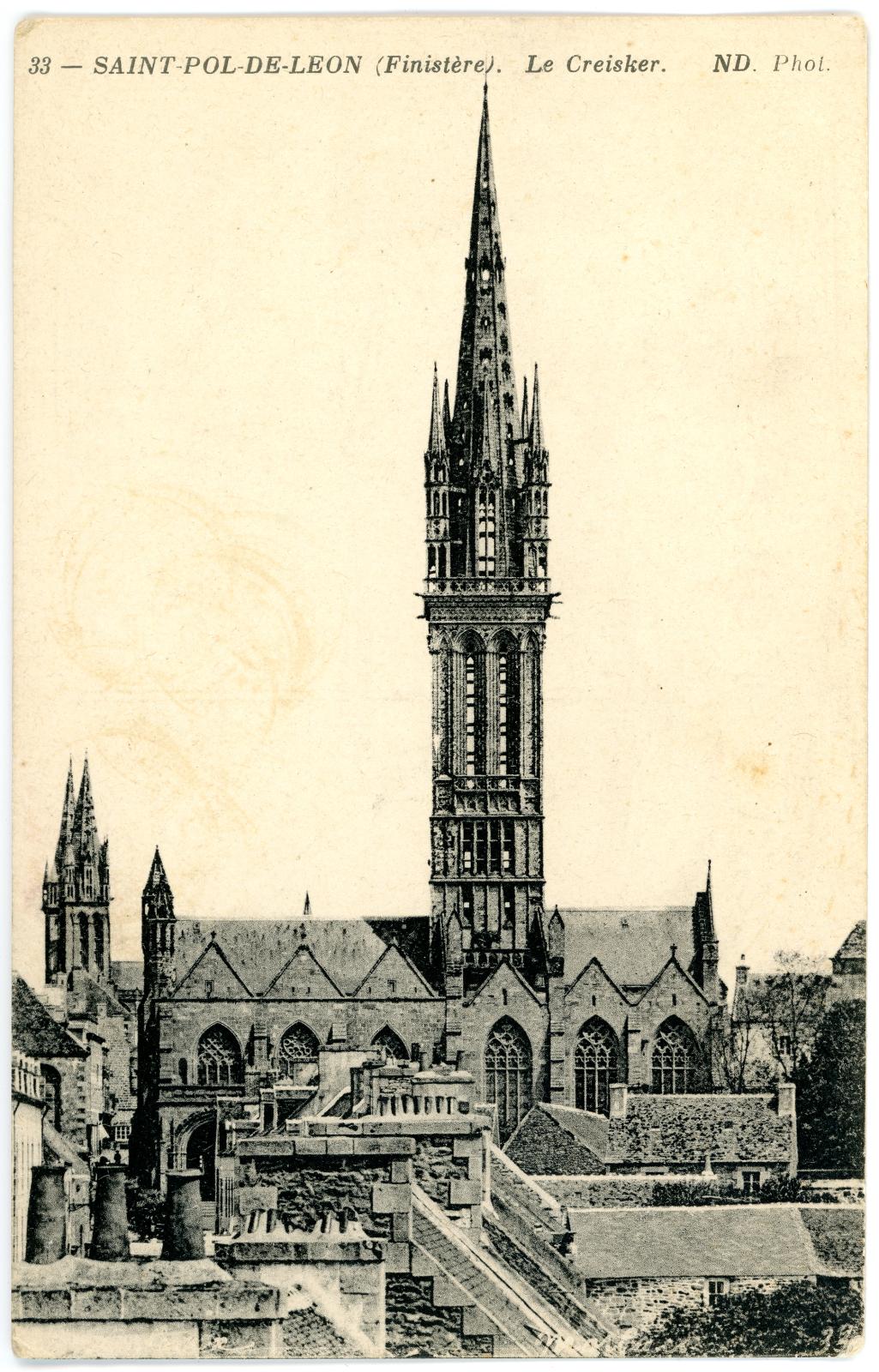 First World War Postcard ‘Saint-Pol-de-Leon’, sent by Pte. Edward Charles MOUCHEMORE, 6351
