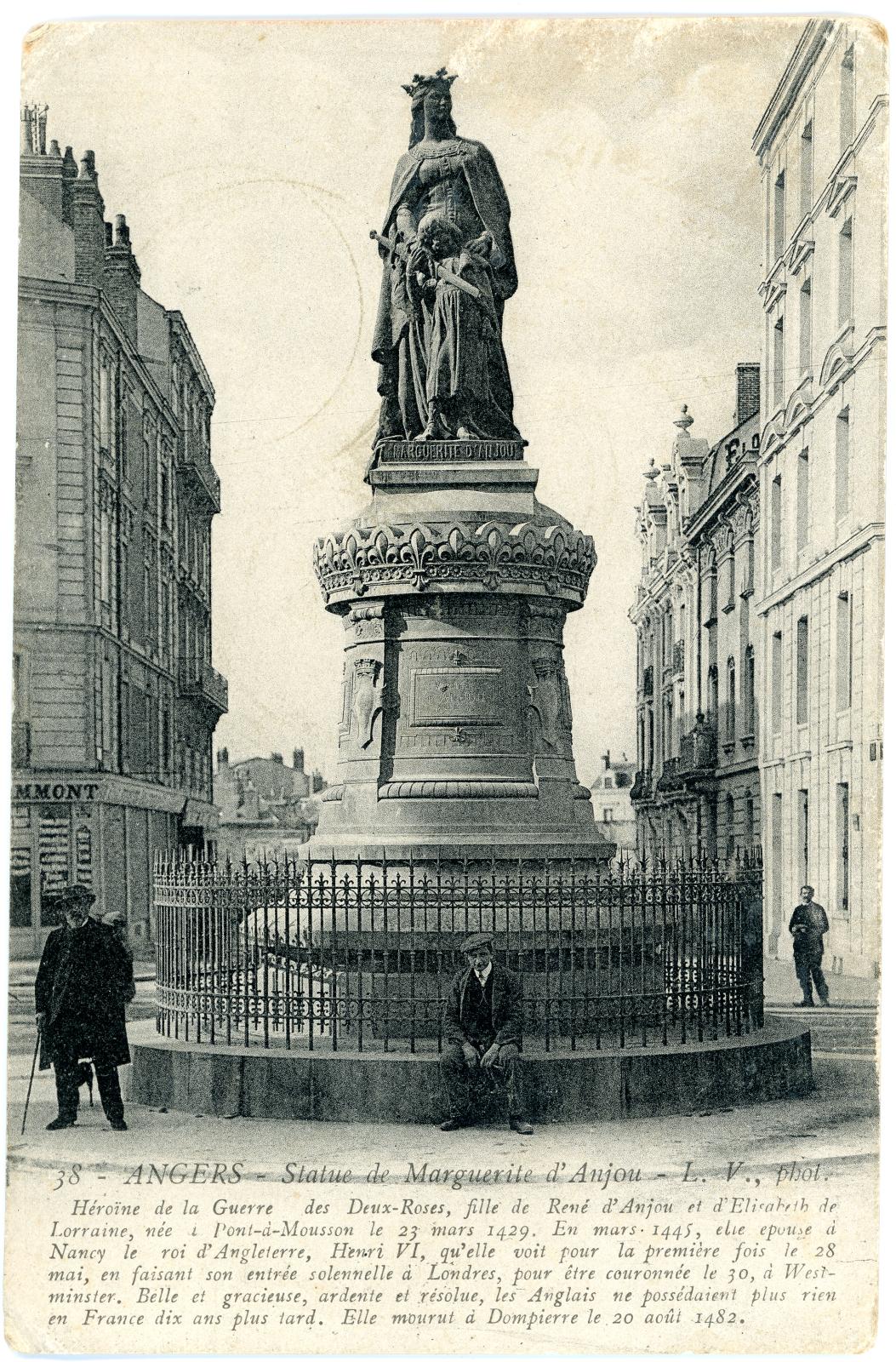 First World War Postcard ‘Statue de Marguerite d’Anjou’ sent from Pte. Edward Charles MOUCHEMORE, 6351