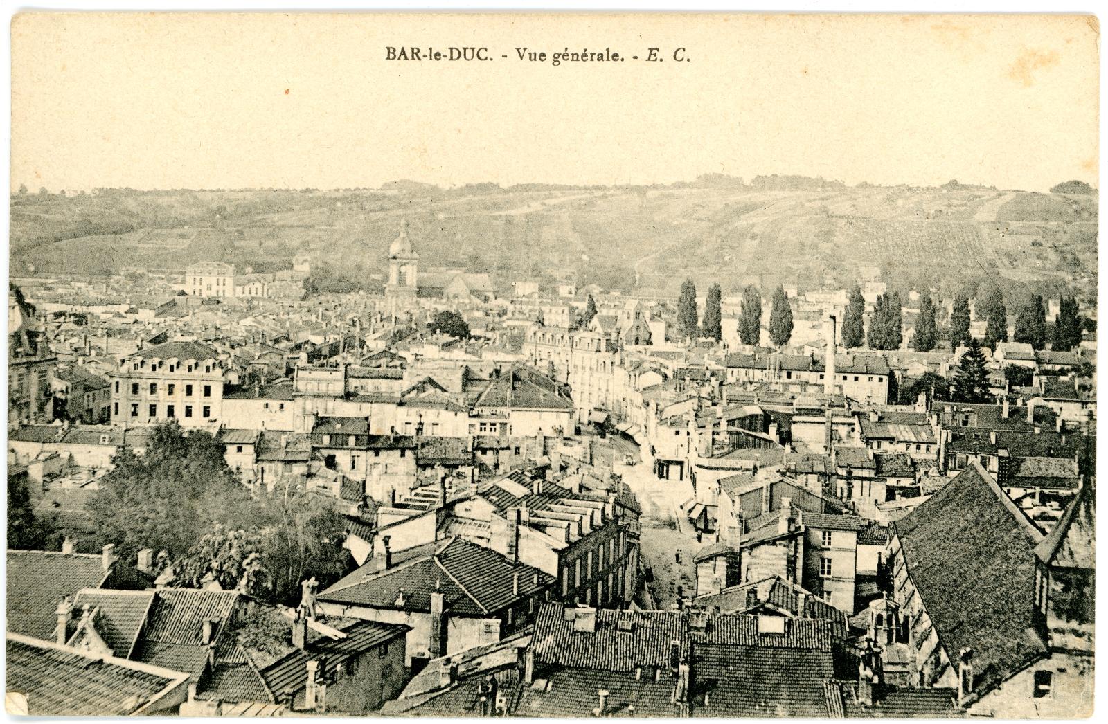 First World War Postcard ‘Bar-le-Duc’ sent from Pte. Edward Charles MOUCHEMORE 6351