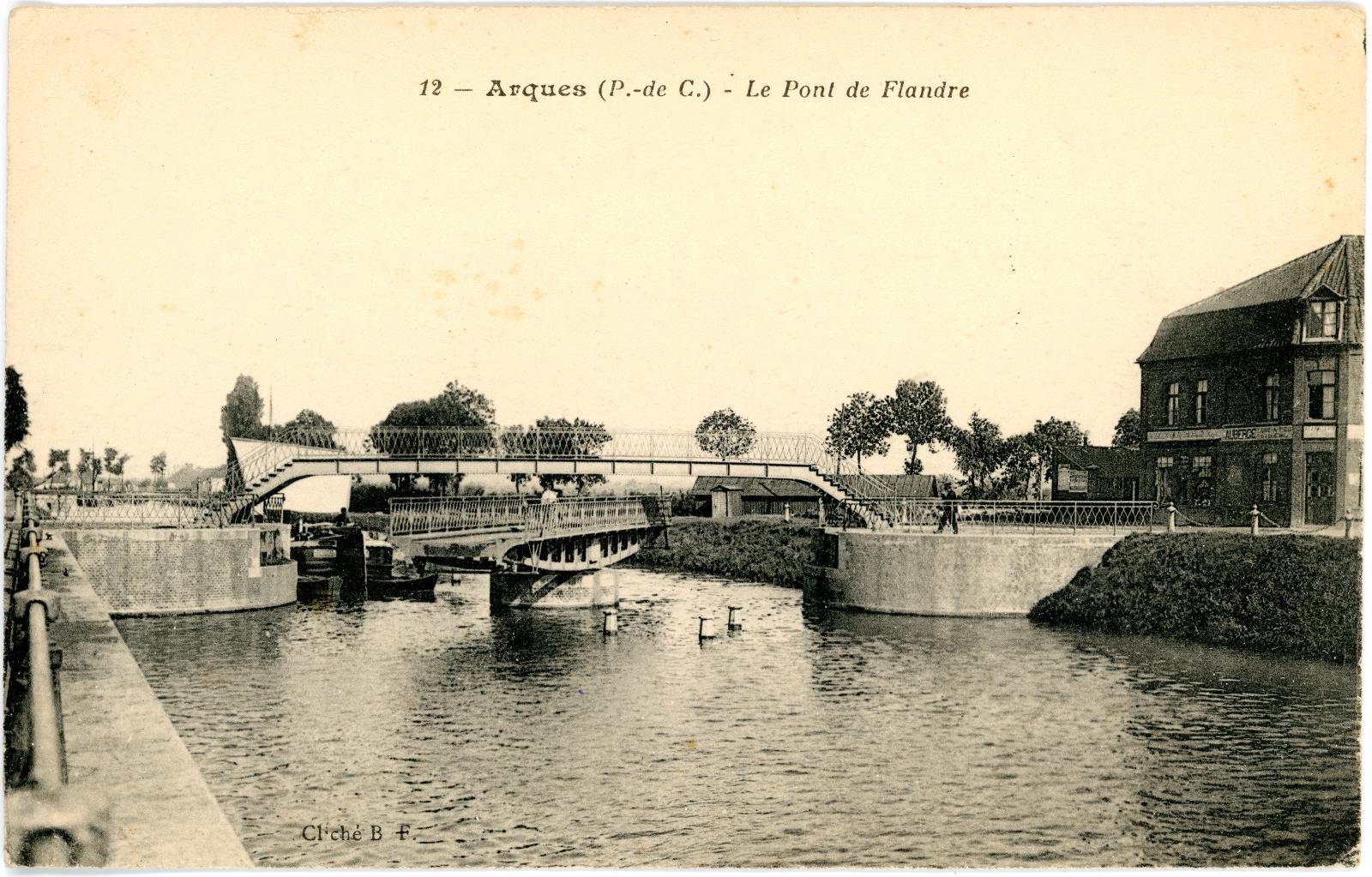 First World War Postcard ‘Arques – Le Pont de Flandre’ sent from Pte. Edward Charles MOUCHEMORE 6351