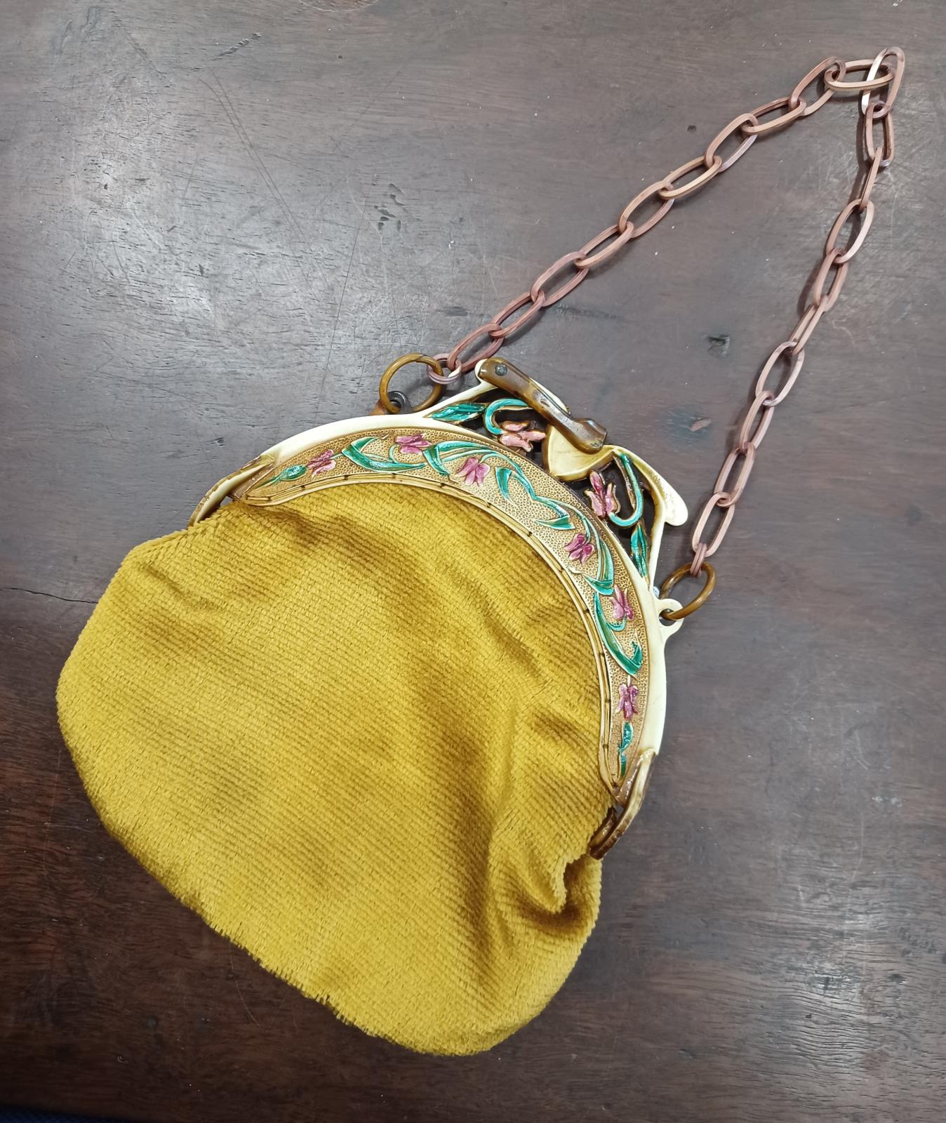 Velvet handbag