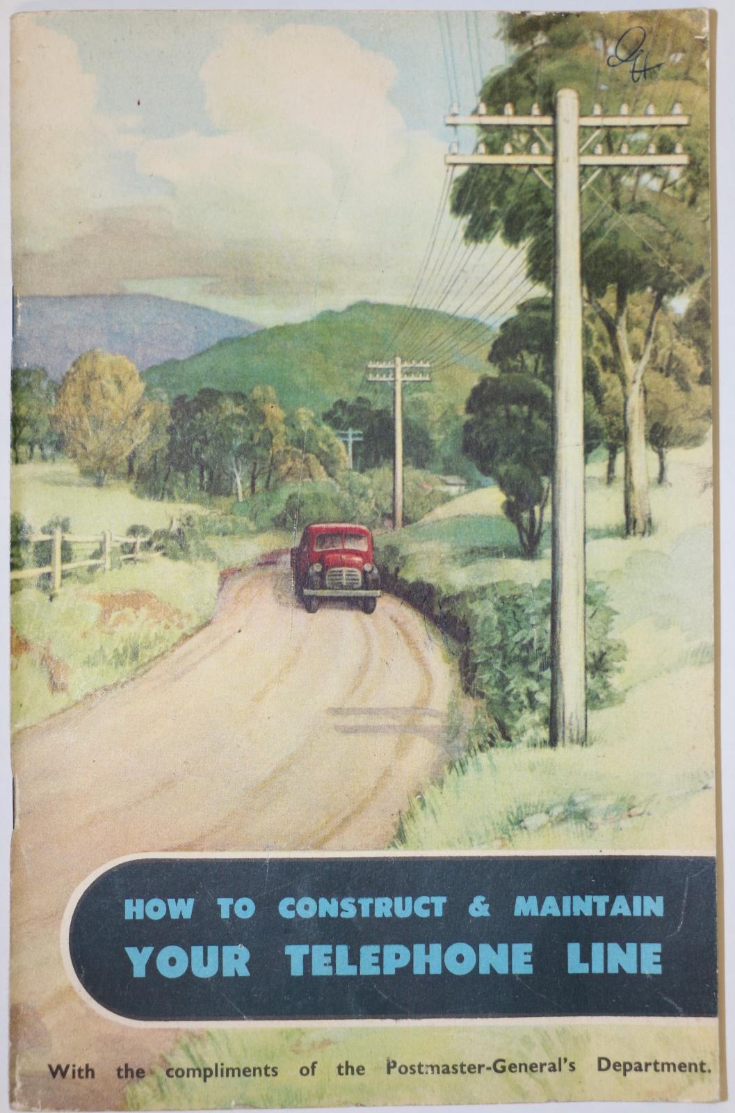 A5 sized book, coloured cover with picture of a red car and power/telephone lines.