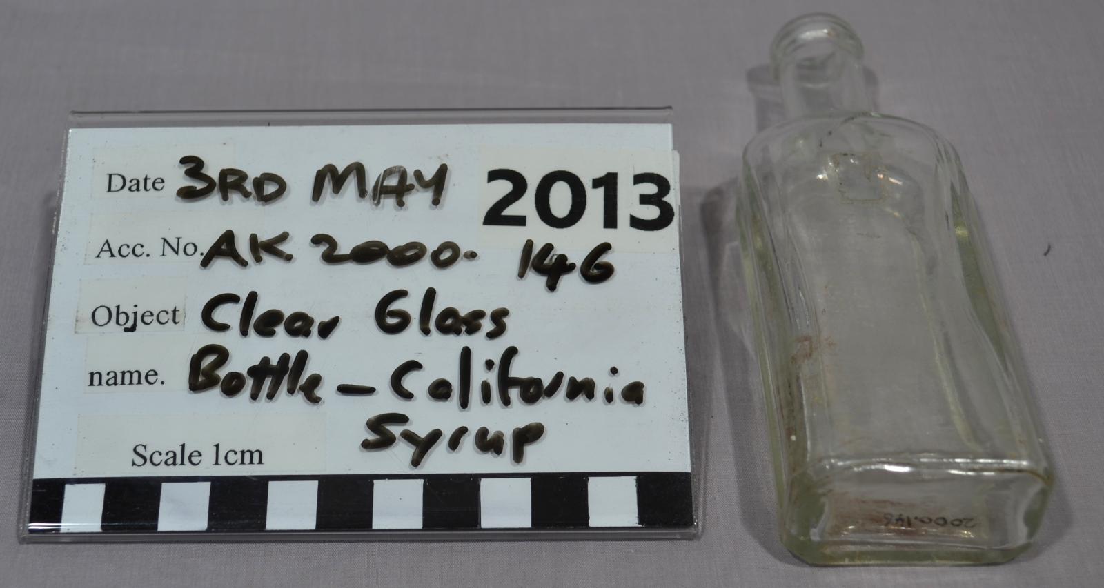 Clear Glass bottle California Fig Syrup