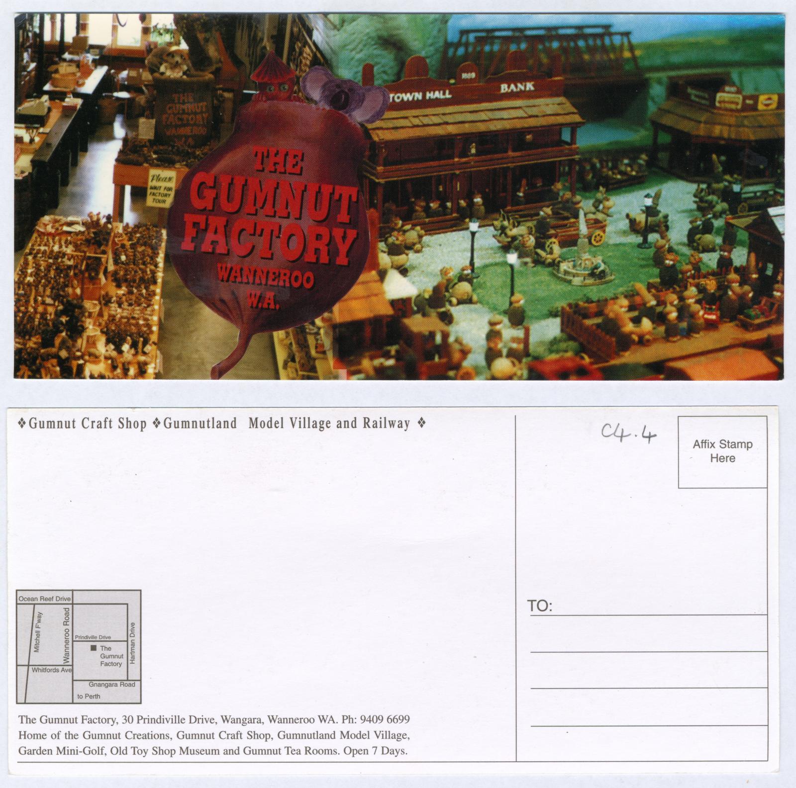 Scan of the image side and back side of two postcards
