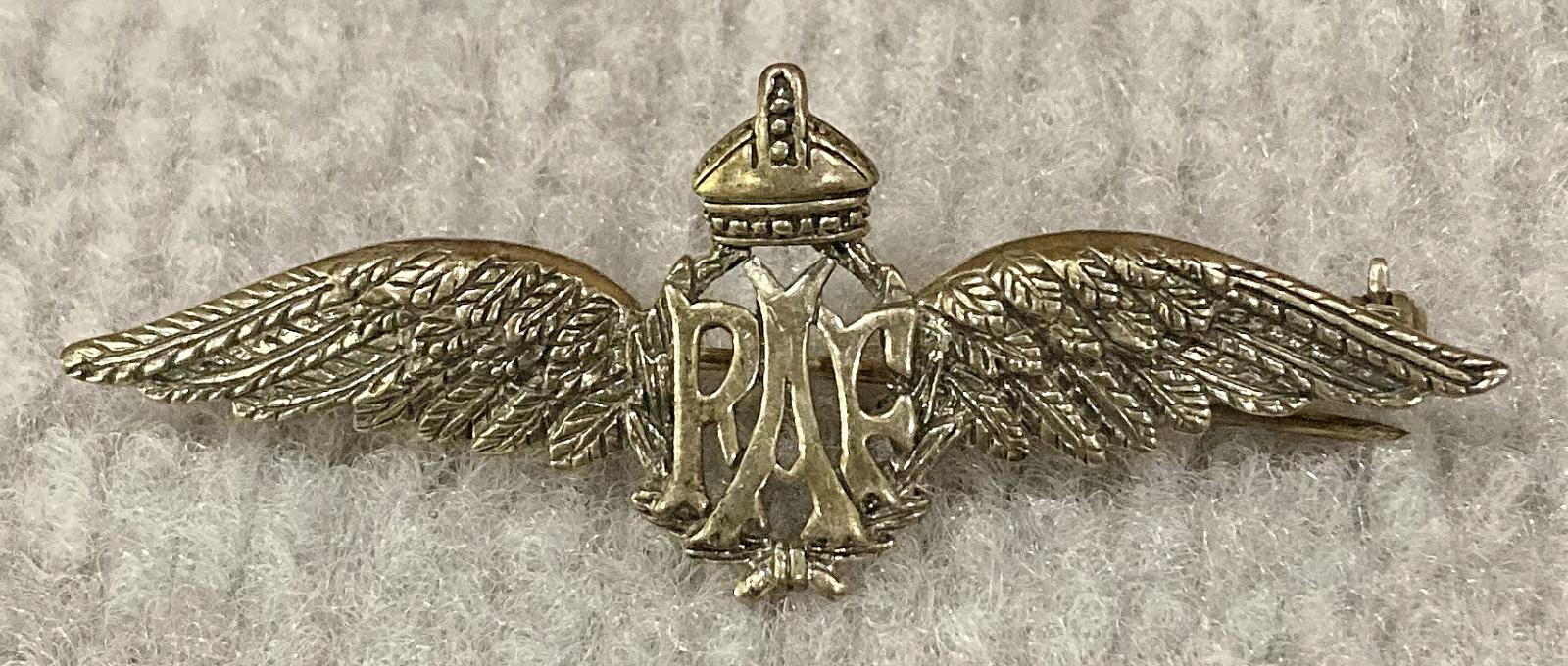 Royal Air Force sterling silver sweetheart brooch - 1