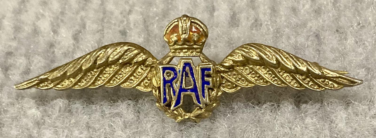 Royal Air Force sterling silver and enamel sweetheart brooch - 2