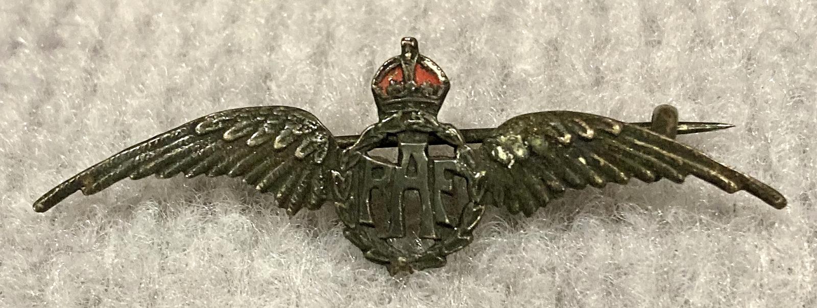 Royal Air Force sterling silver and enamel sweetheart brooch - 3