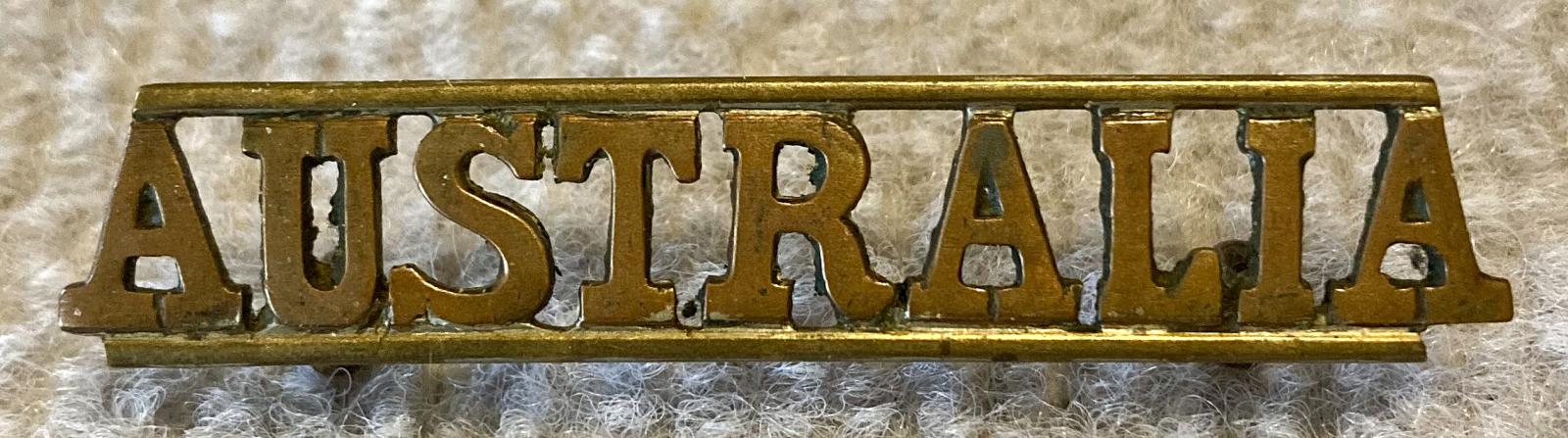 Straight Australia metal shoulder title - 1
