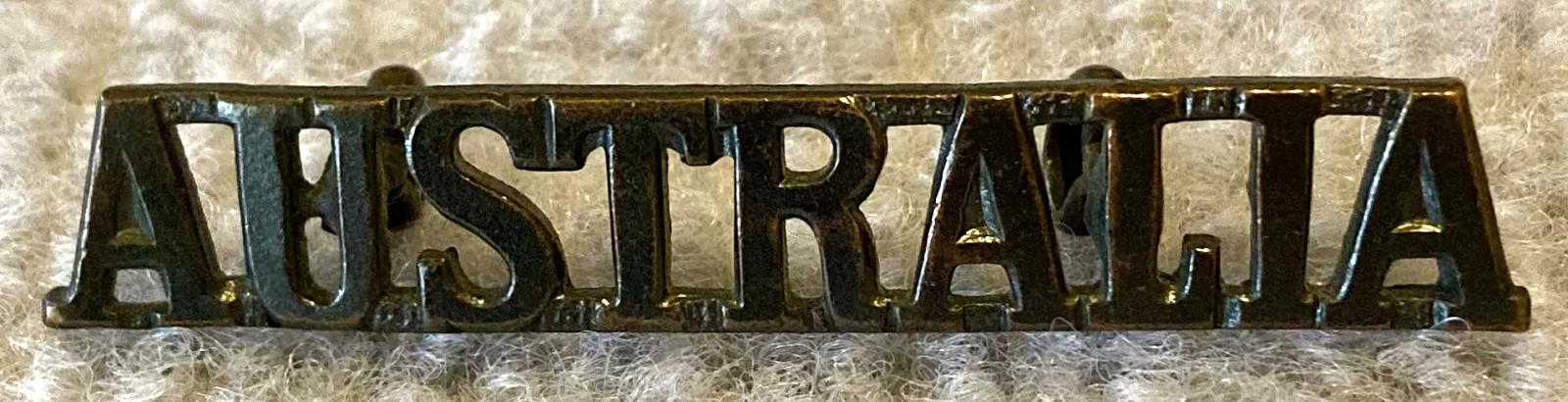 Straight Australia metal shoulder title - 2