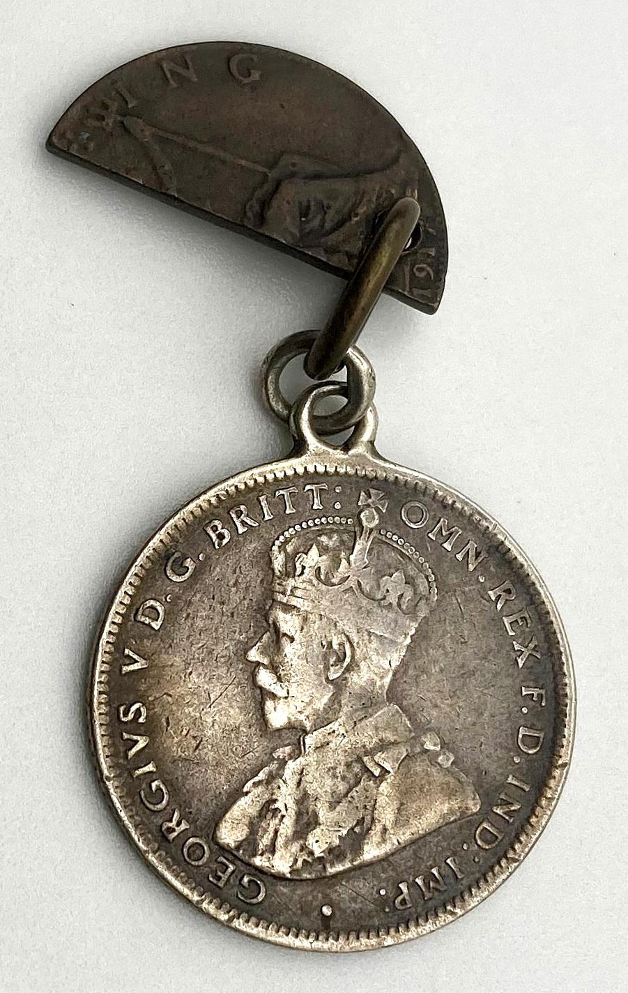 Reverse of identity disc and love token relating to A.A.N.S. nurse Eileen McNamara