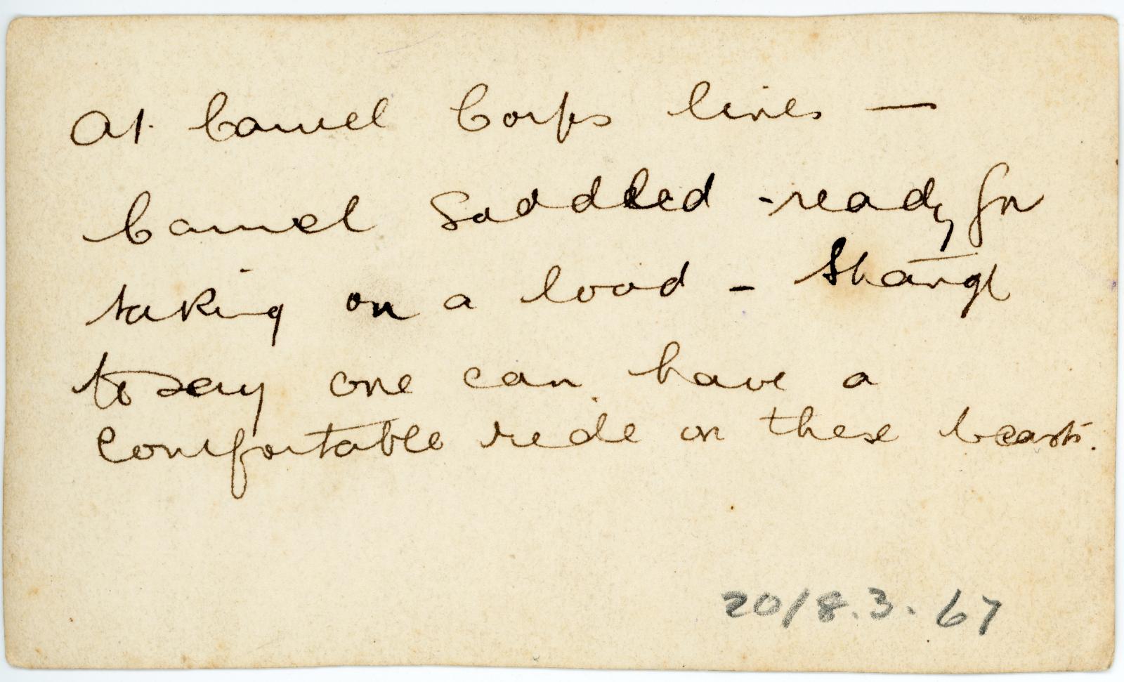 Rear view showing inscription.