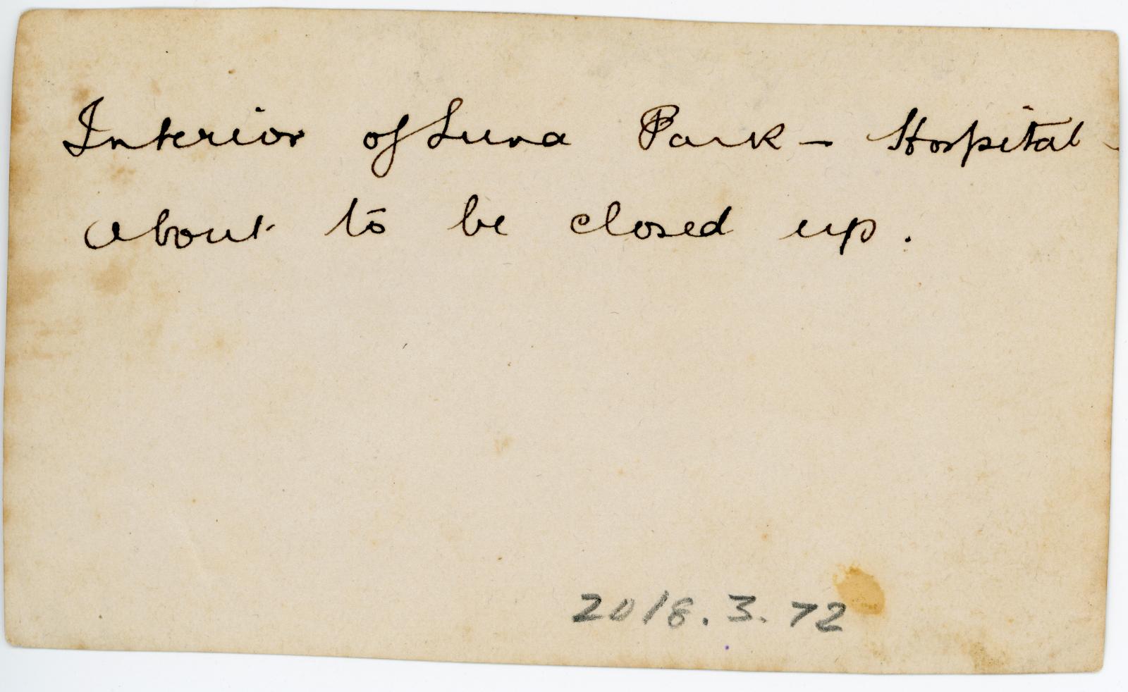 Rear view showing inscription.