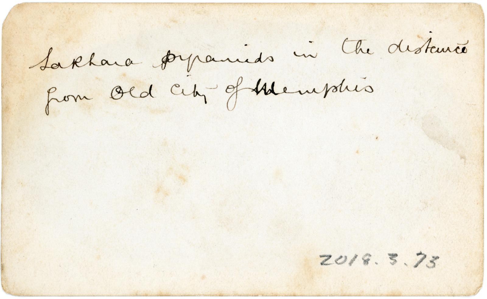 Rear view showing inscription.