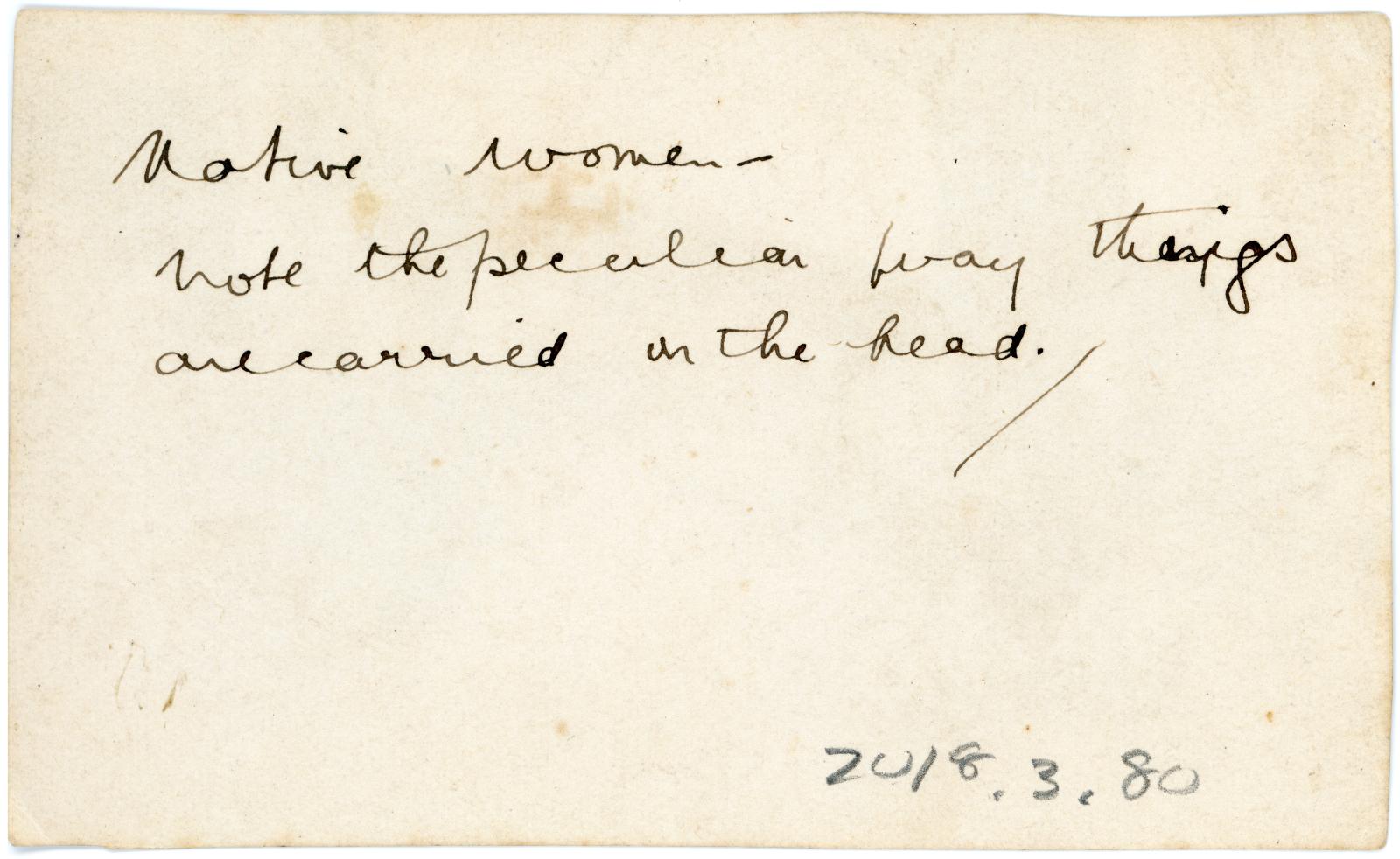 Rear view showing inscription.