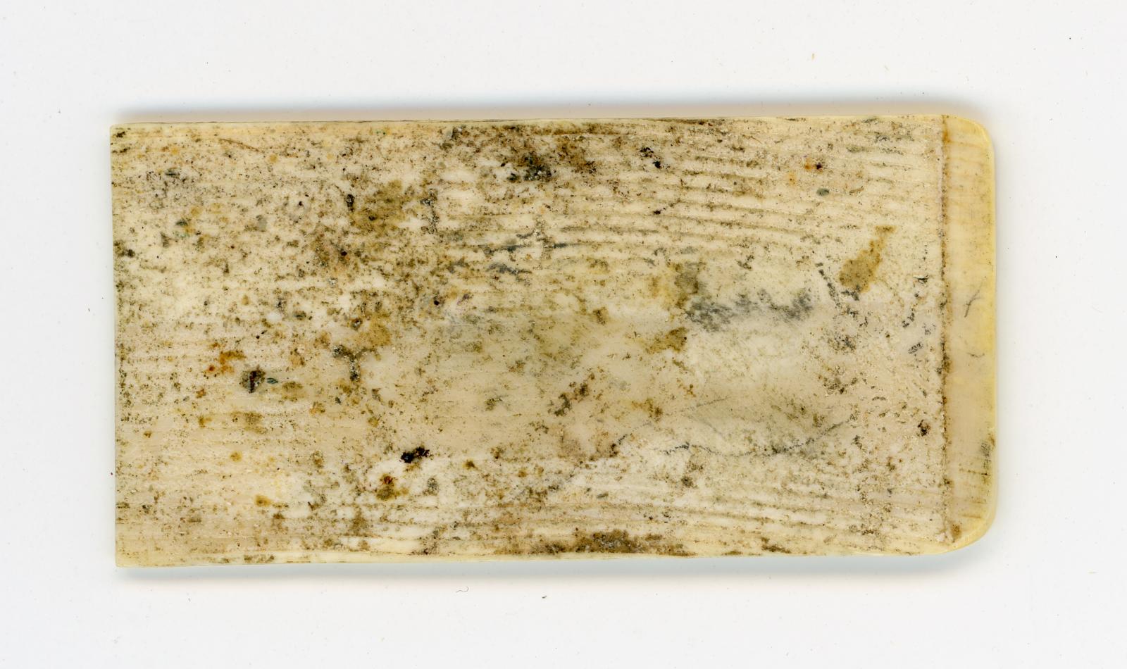 First World War Beurre Church Organ Ivory Key Souvenired by Pte. Edward Charles MOUCHEMORE, 6351