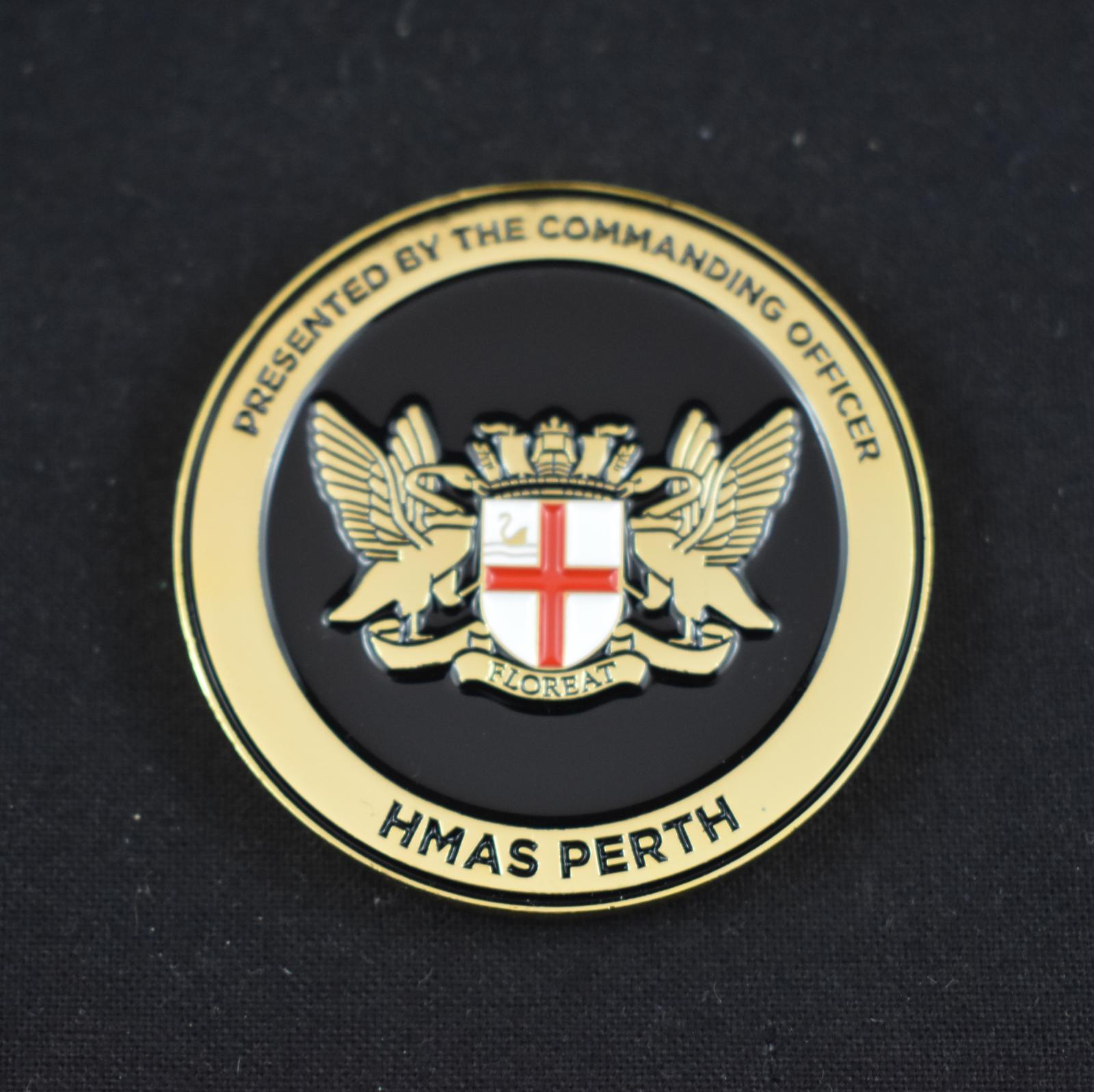 HMAS Perth III Medallion reverse