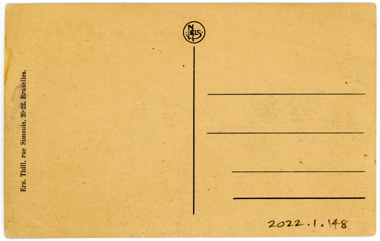 Rear View of Postcard