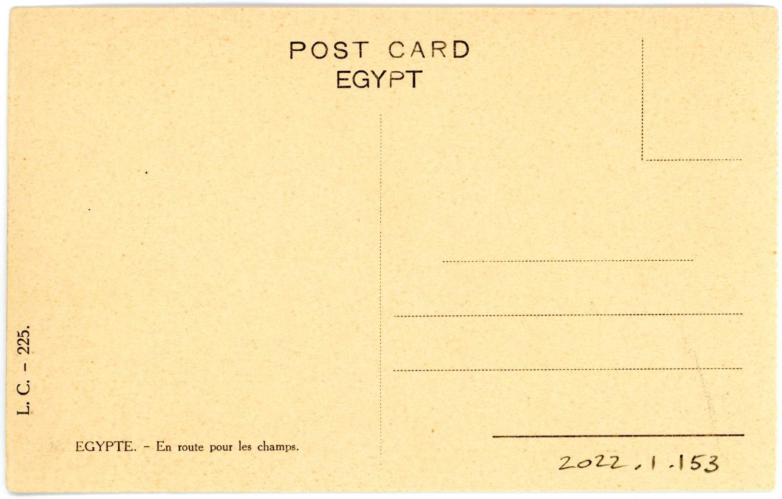 Rear View of Postcard