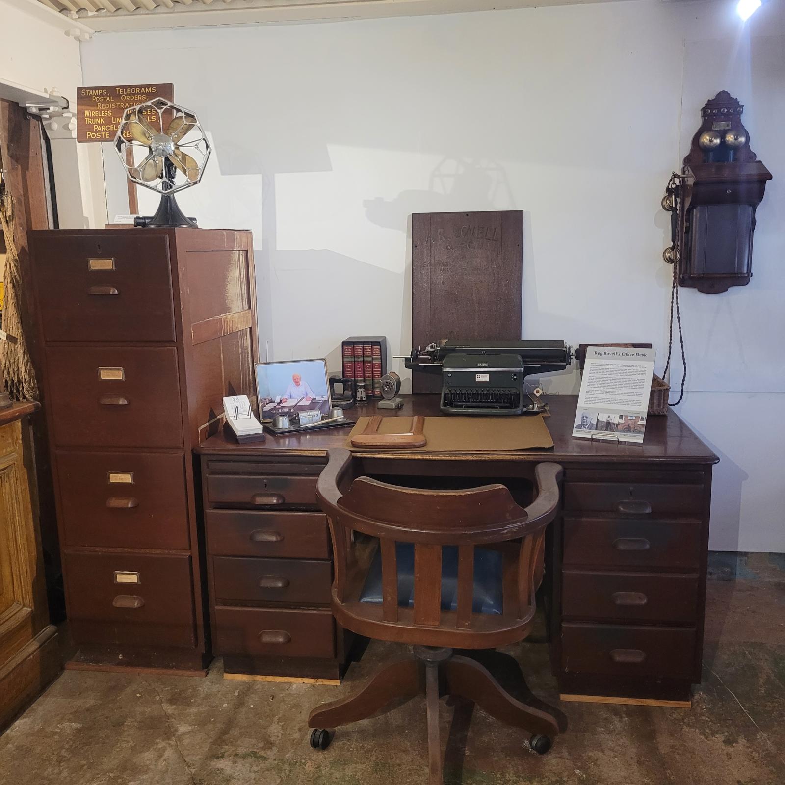 Reg Bovell's desk