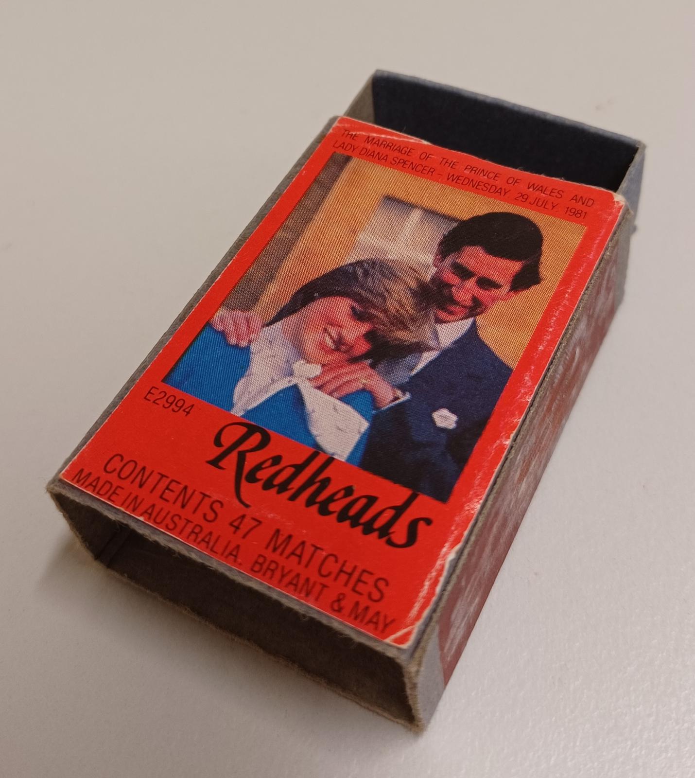 Redheads Matchbox Labels - "Charles & Diana" series