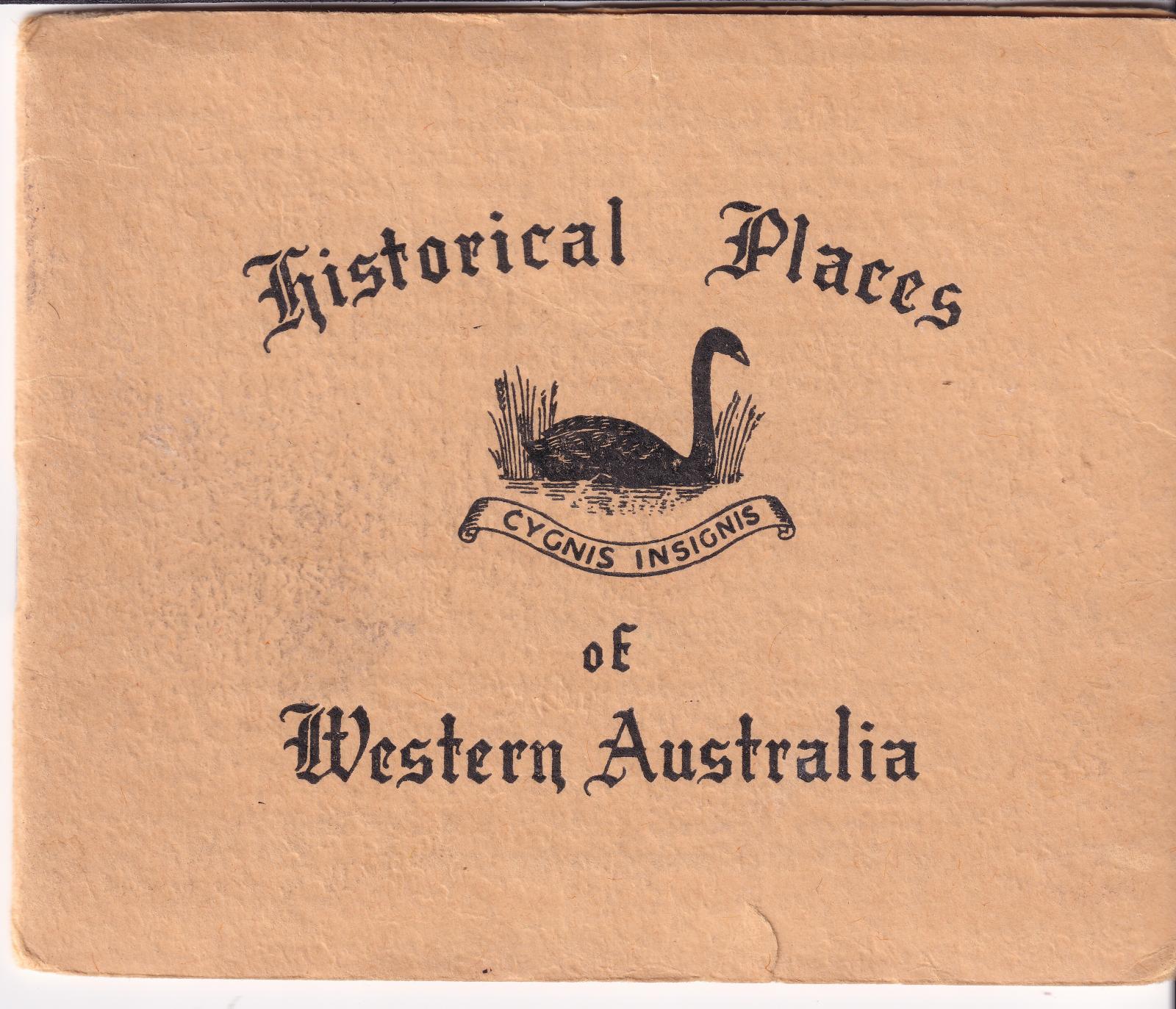 Booklet - "Historical Places of WA" - front cover