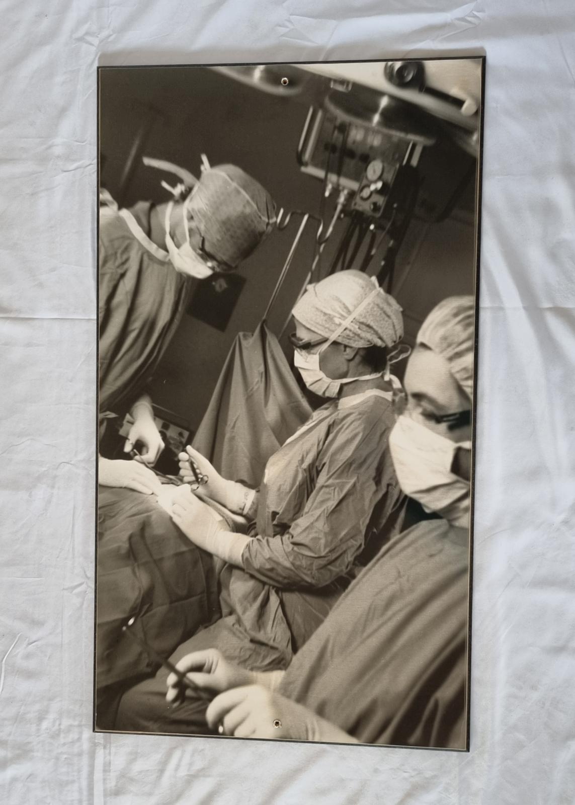 26-378.1 Large black and white portrait of Operating Suite photo with background front-view.