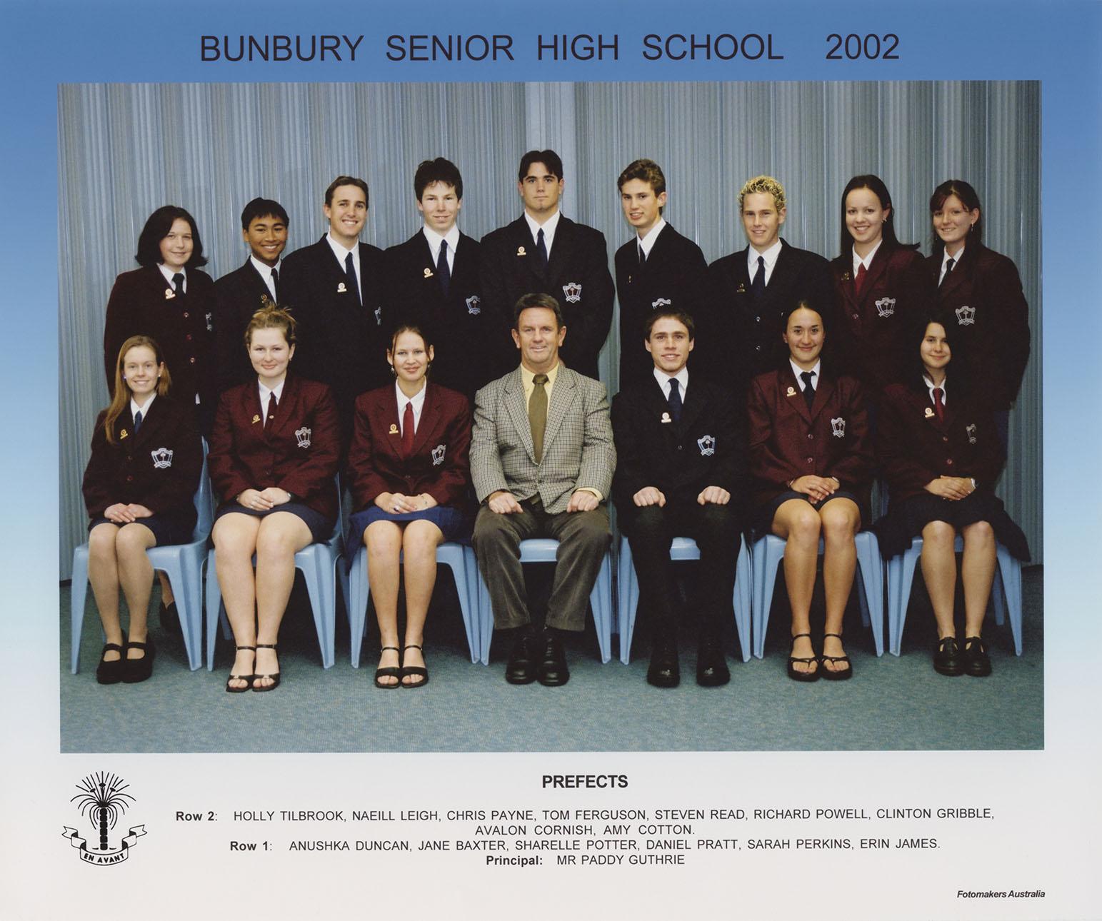 BSHS Prefects 2002