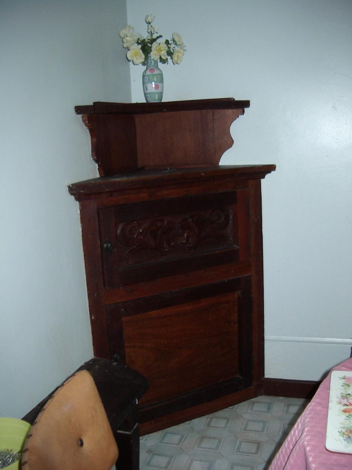 Cupboard with Clair Layman carved door