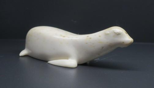 Carved ivory sea lion. 