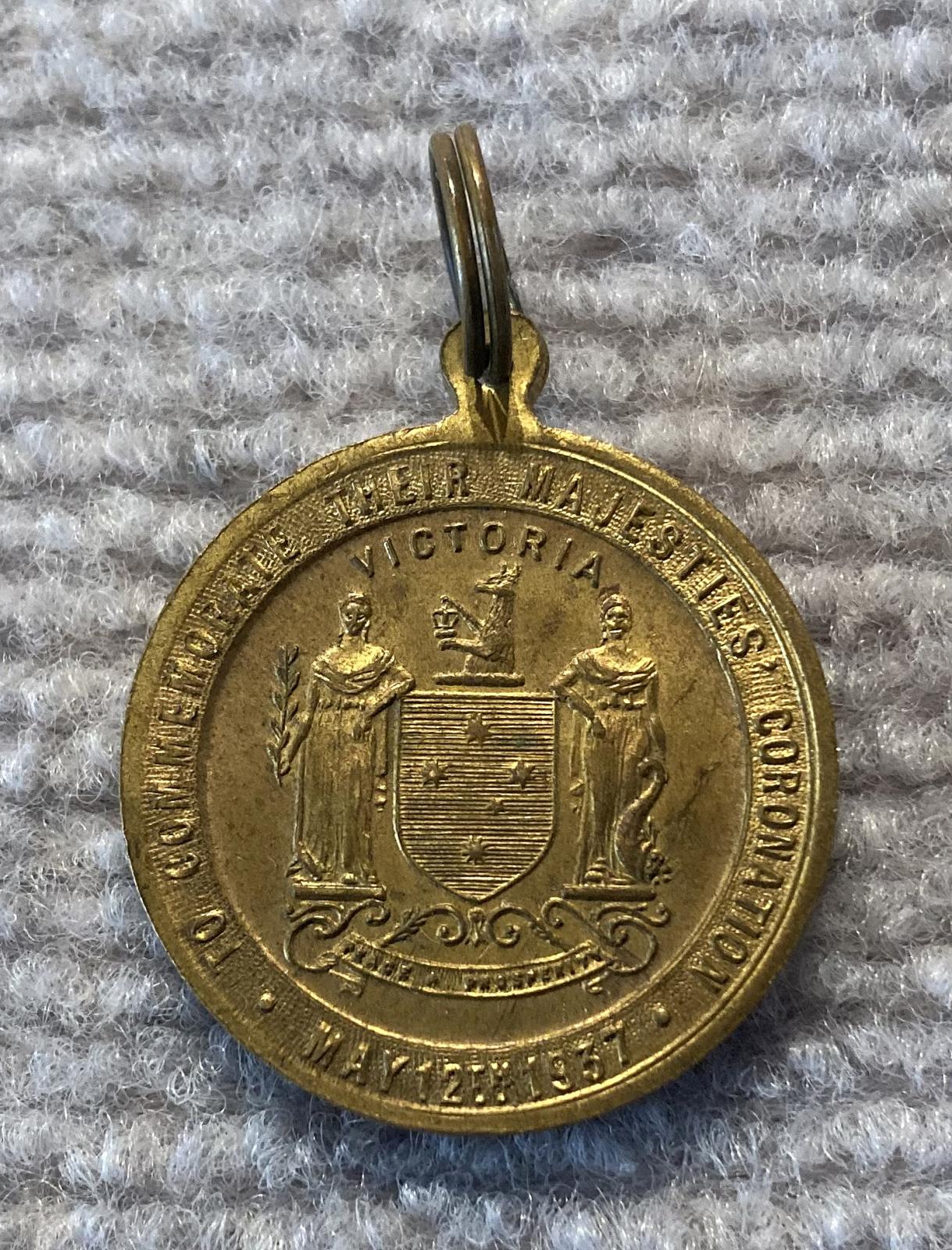 Reverse of medal commemorating 1937 Coronation of King George VI & Queen Elizabeth 