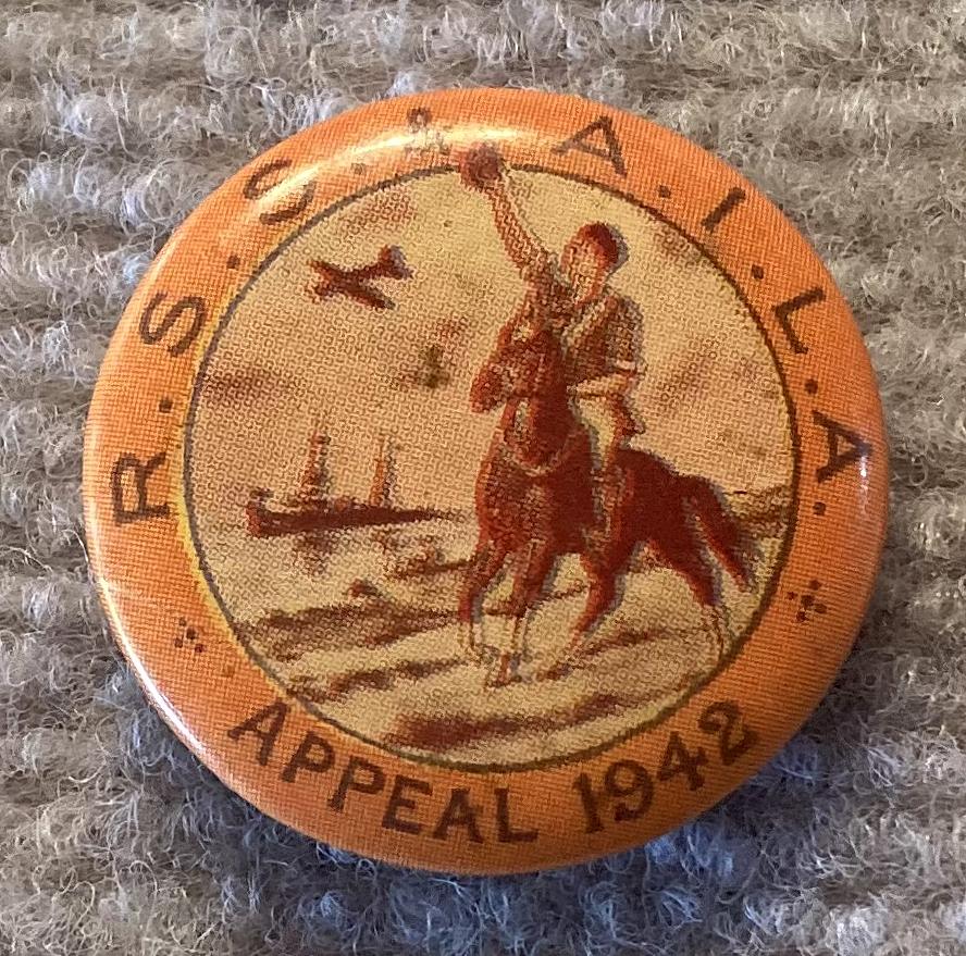 R.S.S. & A.I.L.A. fundraising badge/button - 1942