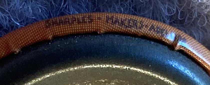 View of rim showing maker's details