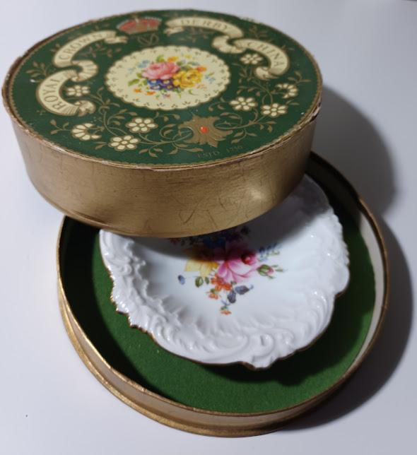 Royal Crown Derby China box & dish