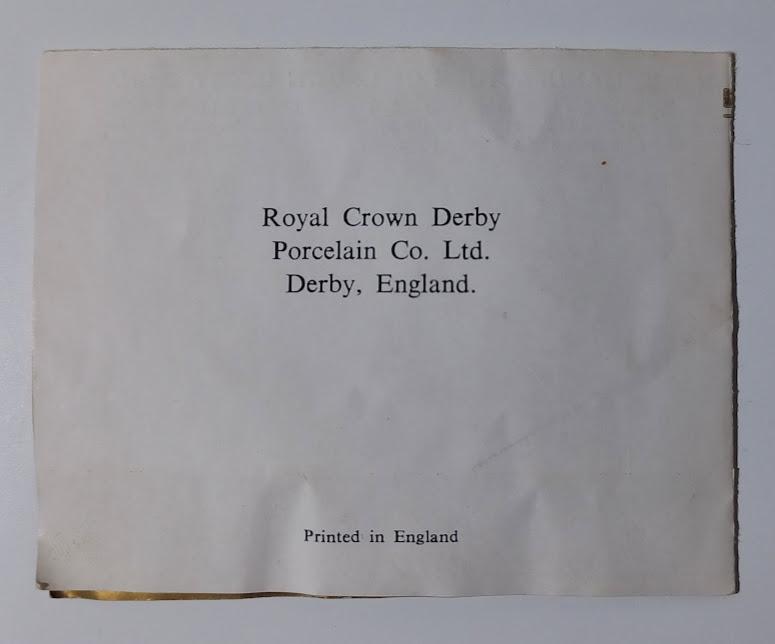 Royal Crown Derby China leaflet pge4